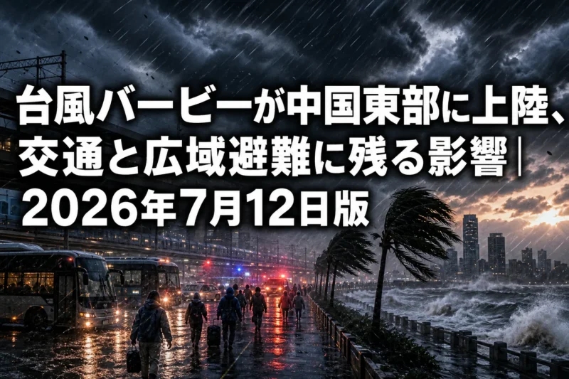 台風バービーが中国東部に上陸、交通と広域避難に残る影響｜2026年7月12日版