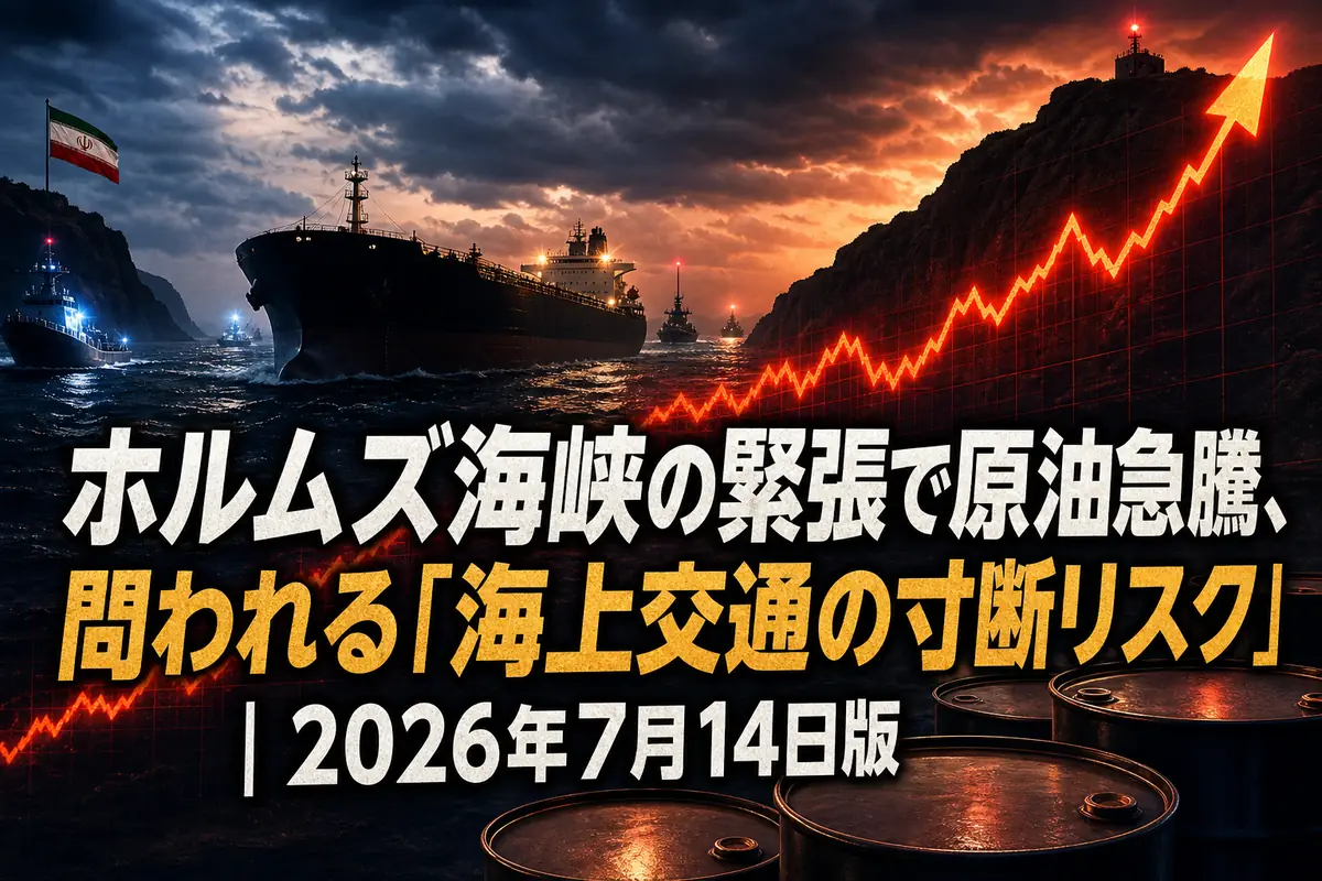 ホルムズ海峡の緊張で原油急騰、問われる「海上交通の寸断リスク」｜2026年7月14日版