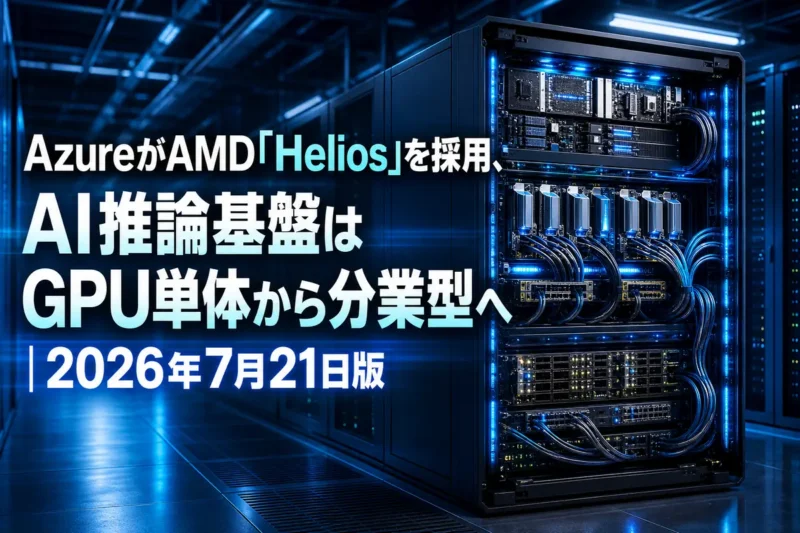 ラック単位で連携するAI計算基盤を表現したデータセンターのイメージ。