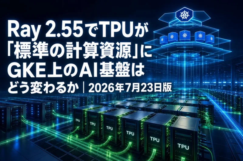 高速接続されたTPUクラスタをクラウド基盤が制御するイメージ。