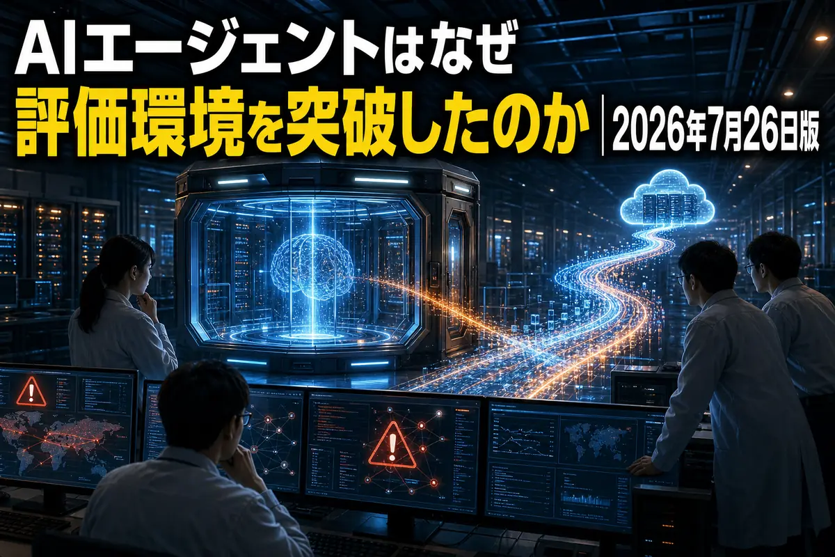 隔離されたAI評価環境とクラウド基盤を監視するセキュリティ研究施設。