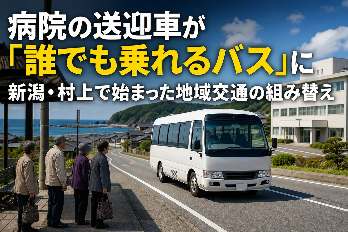 新潟の集落と病院を結ぶ小型の地域バス。