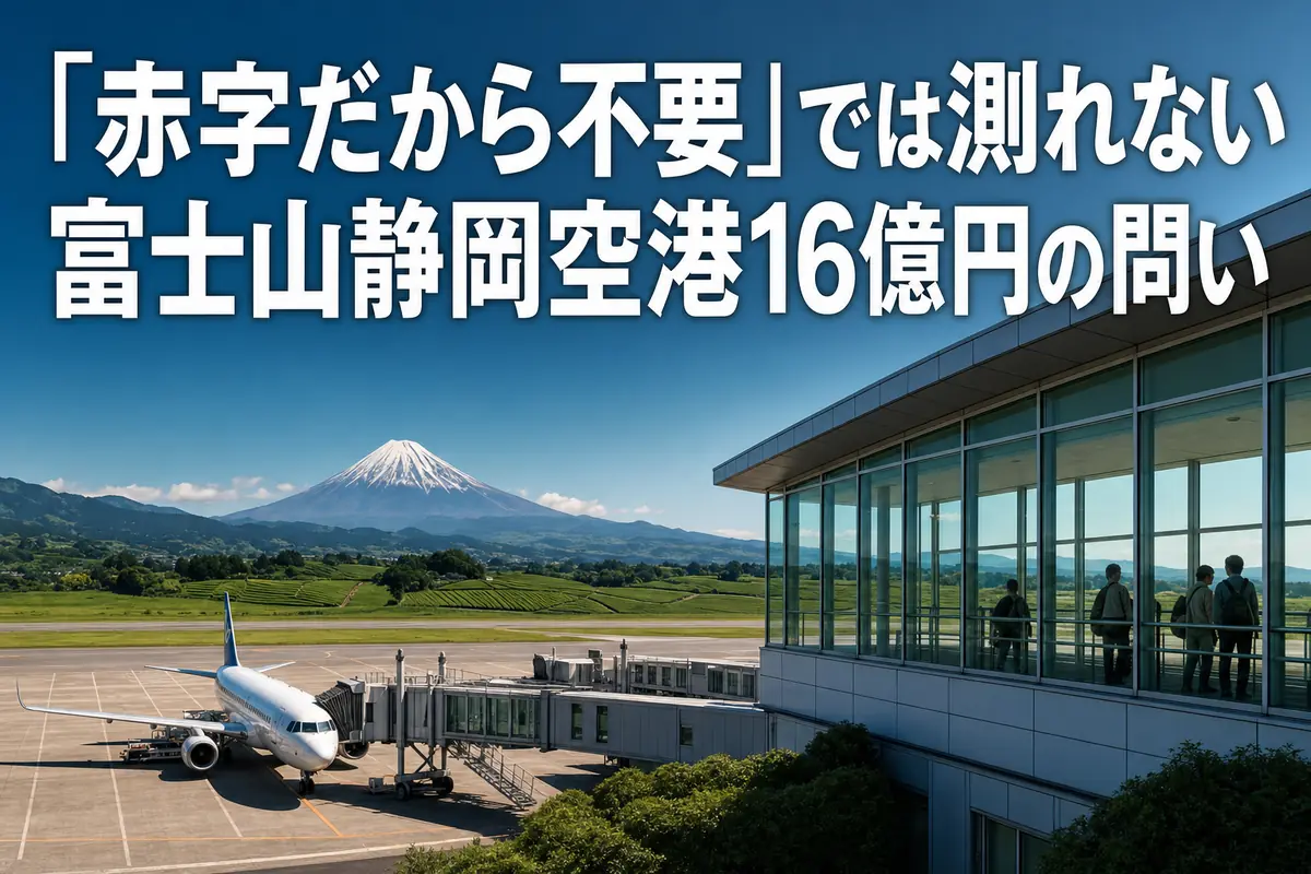 地方空港の滑走路とターミナルに小型旅客機が駐機している。