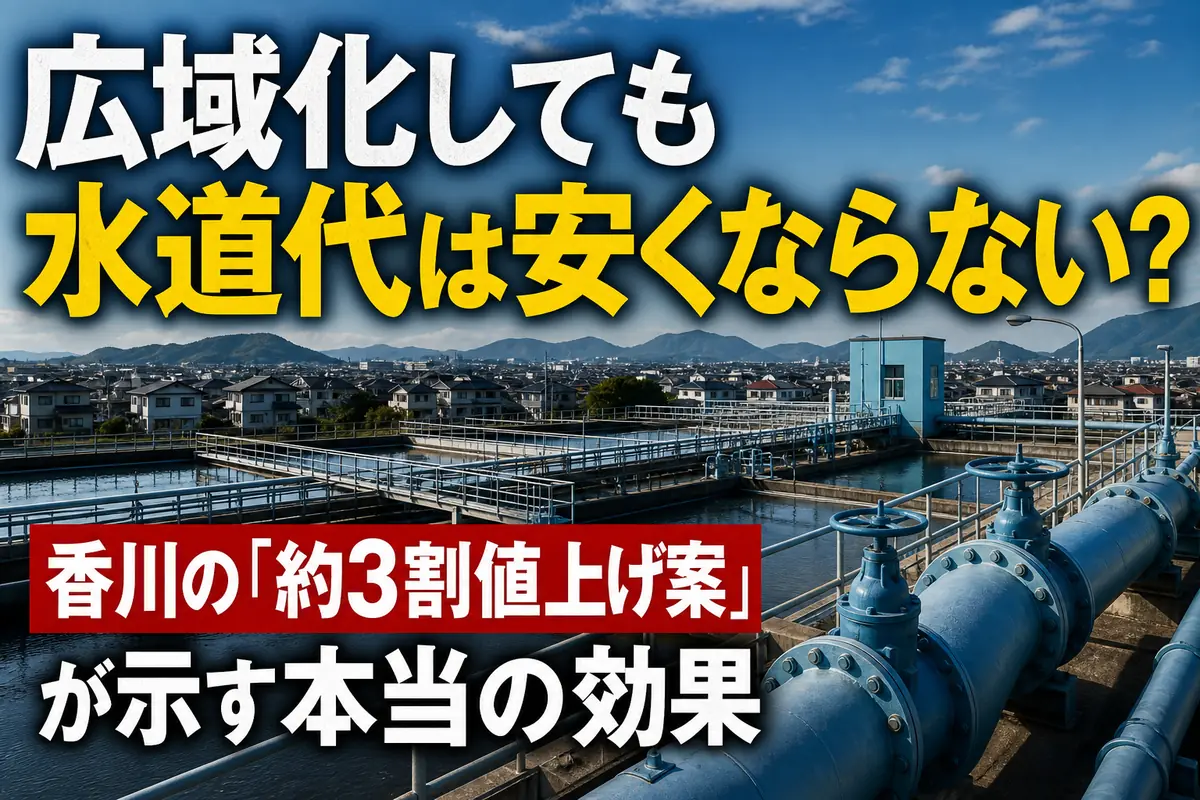 地域の暮らしを支える浄水施設と水道管。
