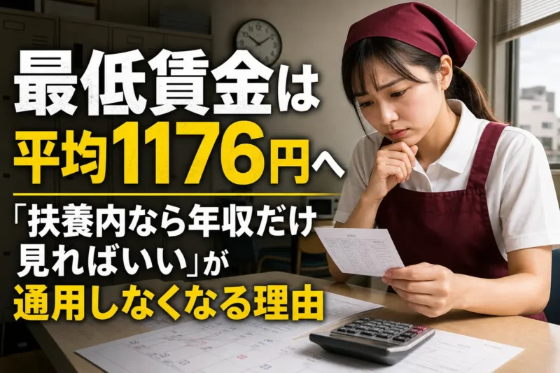 シフト表と給与明細を見ながら働き方を確認するパート従業員。