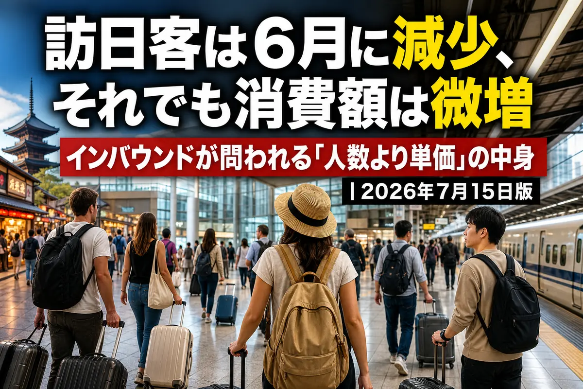 空港に到着した訪日旅行者と日本の観光地をイメージした写真。