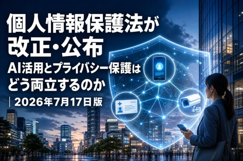 個人情報保護とデータ活用を表すイメージ