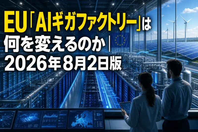 大規模なAI計算設備とサーバー群が並ぶ欧州のデータセンター。