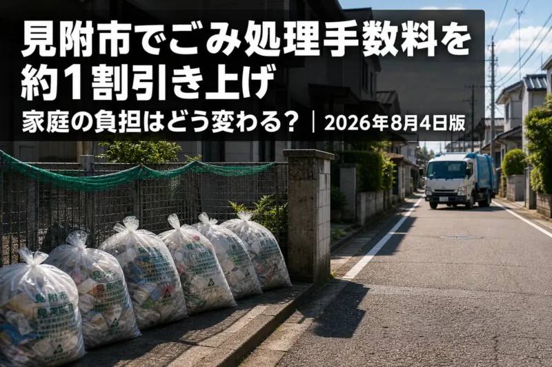 見附市の住宅街にある清潔なごみ集積所のイメージ。
