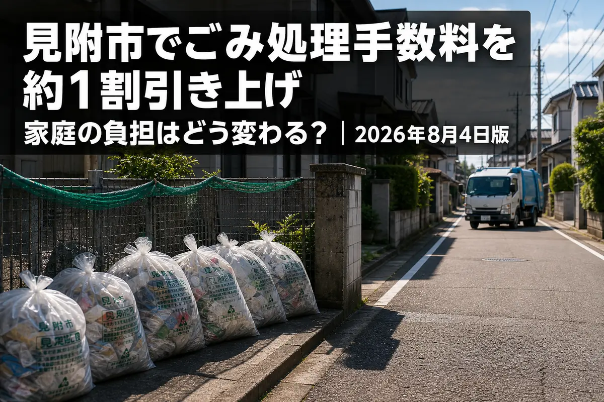 見附市の住宅街にある清潔なごみ集積所のイメージ。