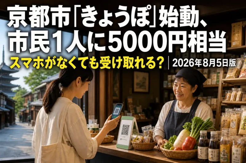 京都市内の店舗でスマートフォンを使って地域ポイントを支払う様子。