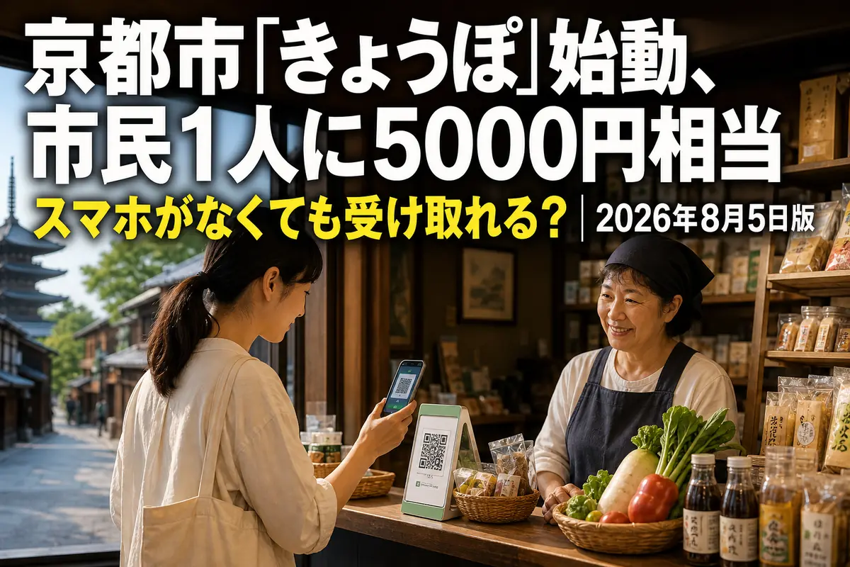 京都市内の店舗でスマートフォンを使って地域ポイントを支払う様子。