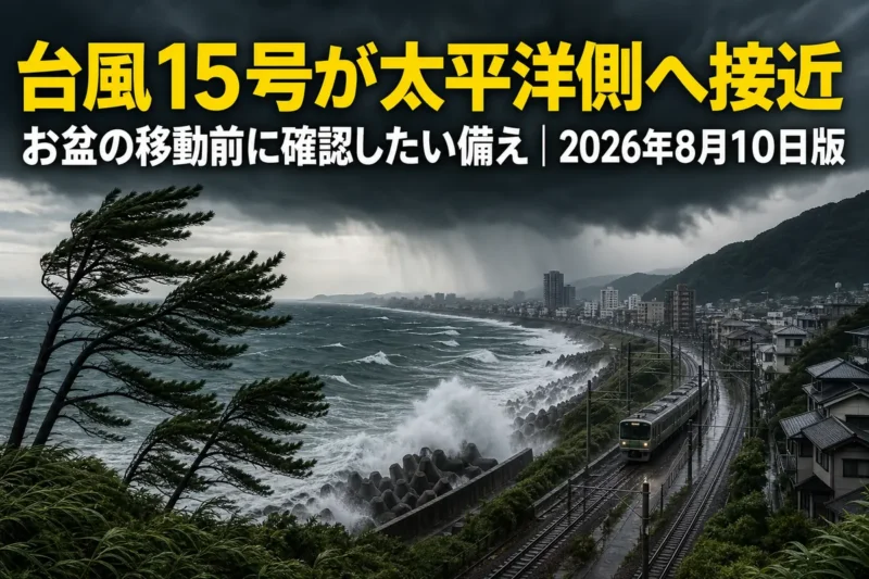 台風の接近で風雨が強まり始めた日本の太平洋沿岸。