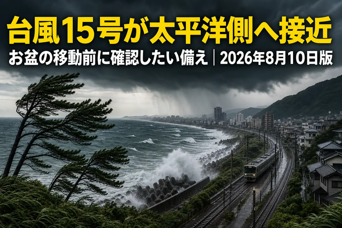 台風の接近で風雨が強まり始めた日本の太平洋沿岸。